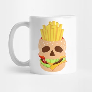 Cheeseburger Skull and Fries Mug